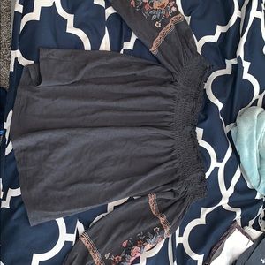 Off the shoulder AE shirt